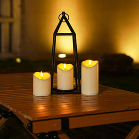 Ivory plastic shell glows softly with candlelight when lit