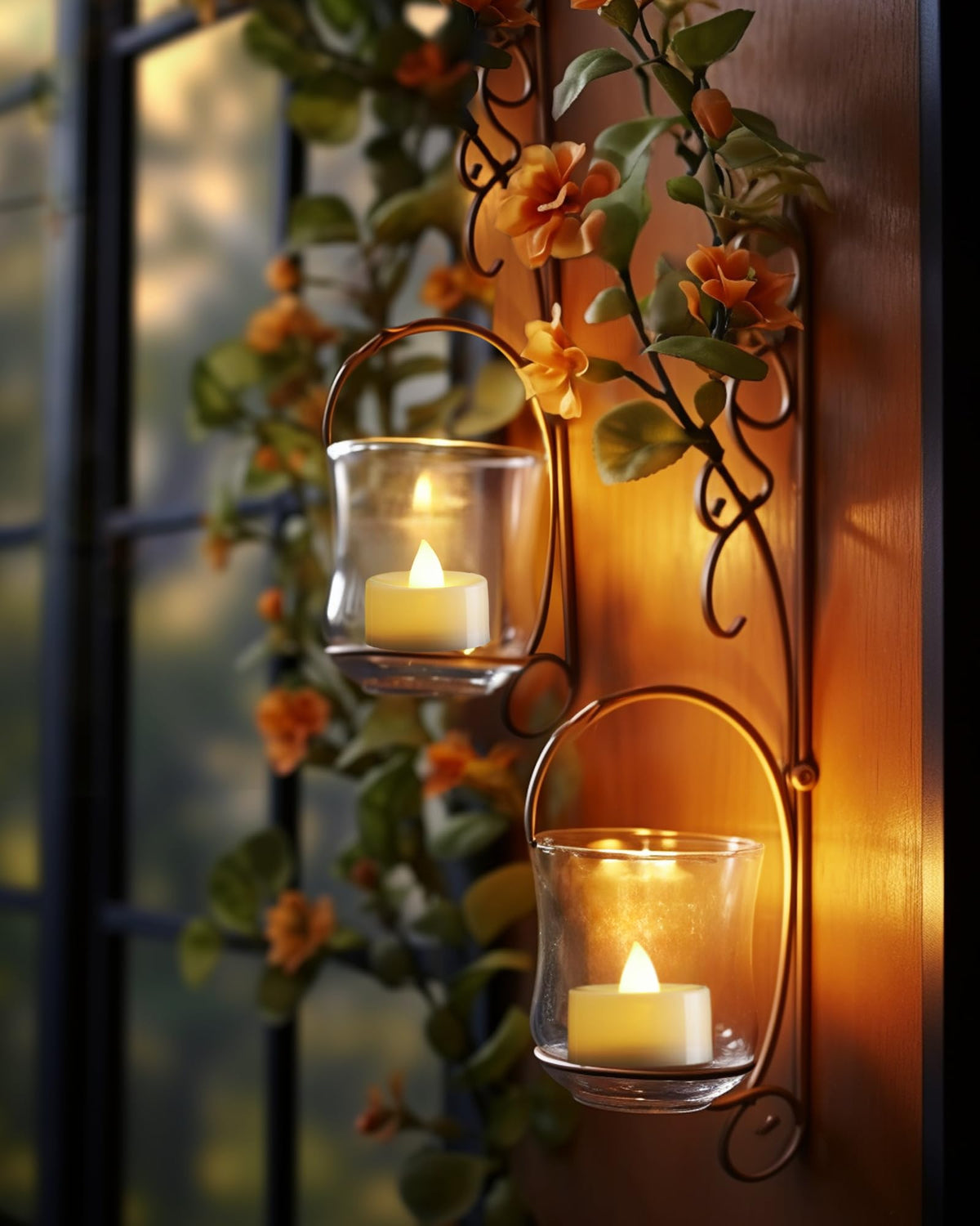 Kitchen dawn glow from a Homemory tea light