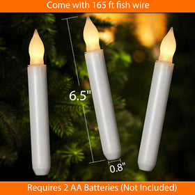 Homemory LED taper candle in warm yellow enhances intimate dinners and parties.