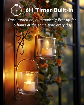 Homemory LED tea light flicker warm glow ideal for cozy centerpieces