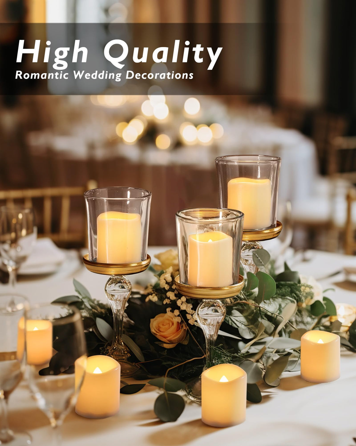Homemory LED tealight emits soft white flicker for romantic scenes.