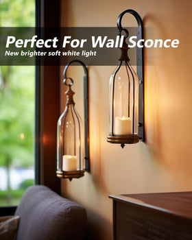 Homemory LED votive candles for outdoor decoration with safe, reusable lighting