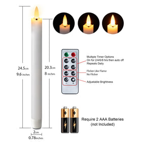 Homemory LED window candles flicker softly for warm window ambiance.