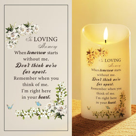 Homemory Memorial Candle flameless safety design for bedside use.