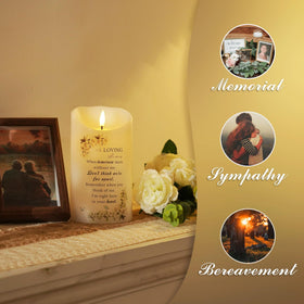 Homemory Memorial Candle remote control for easy nighttime adjustments.