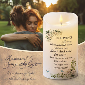 Homemory Memorial Candle timer settings for gentle nightly light.