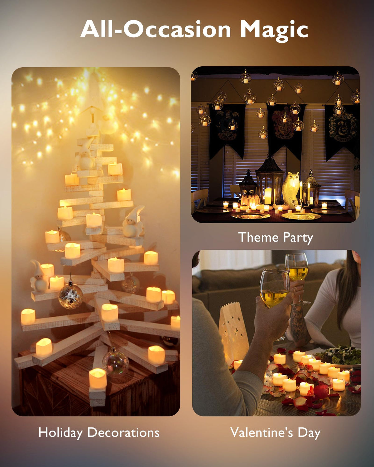 Homemory Moroccan lantern-inspired LED tea lights for decorative lighting