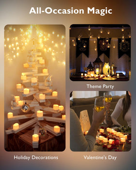 Homemory Moroccan lantern-inspired LED tea lights for decorative lighting