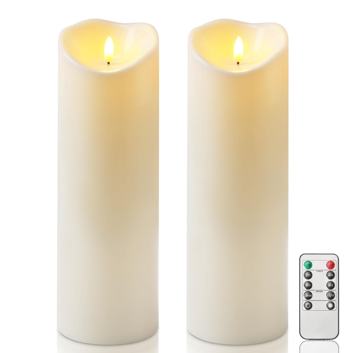 Homemory outdoor flameless candle in a lantern for cozy patio ambience.
