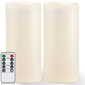 Homemory outdoor flameless candles with remote illuminate lanterns safely.