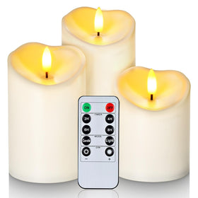 Homemory outdoor flameless candle with IP55 rating delivers rainproof ambiance outdoors.