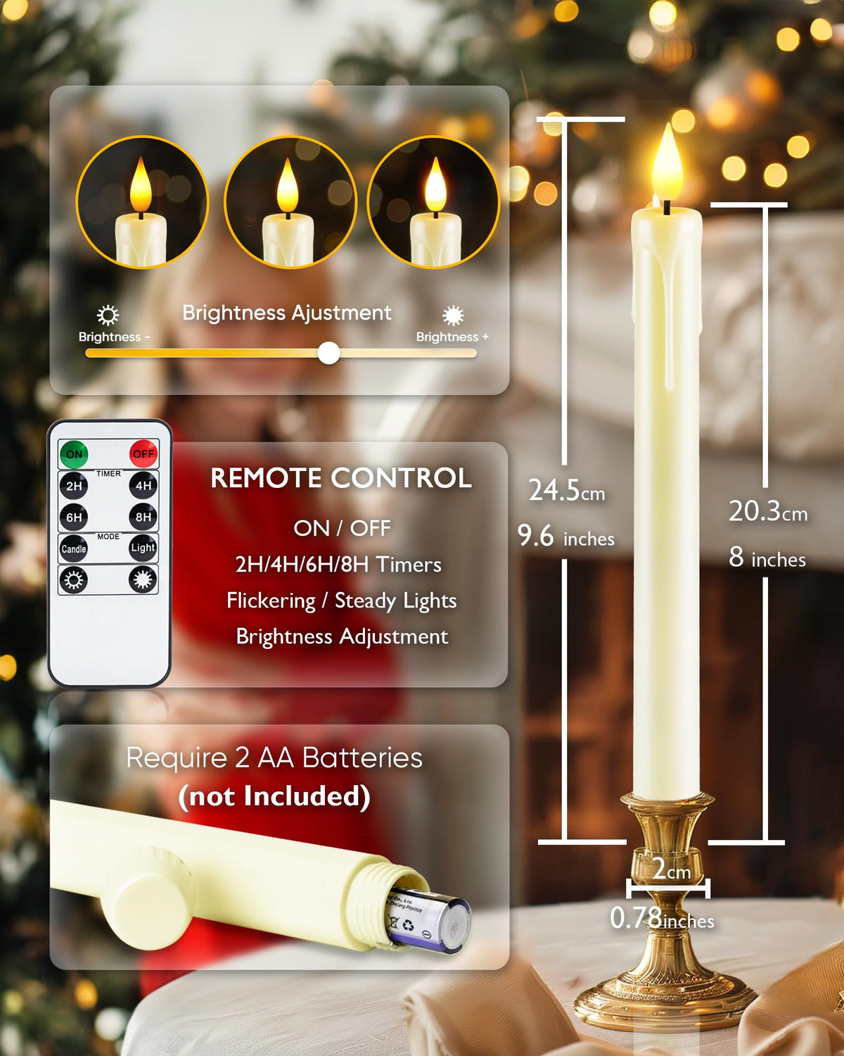 Homemory pack of 12 flameless candles for versatile indoor decoration