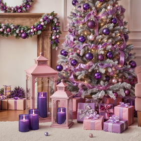 Homemory purple flameless candle remote control for easy operation