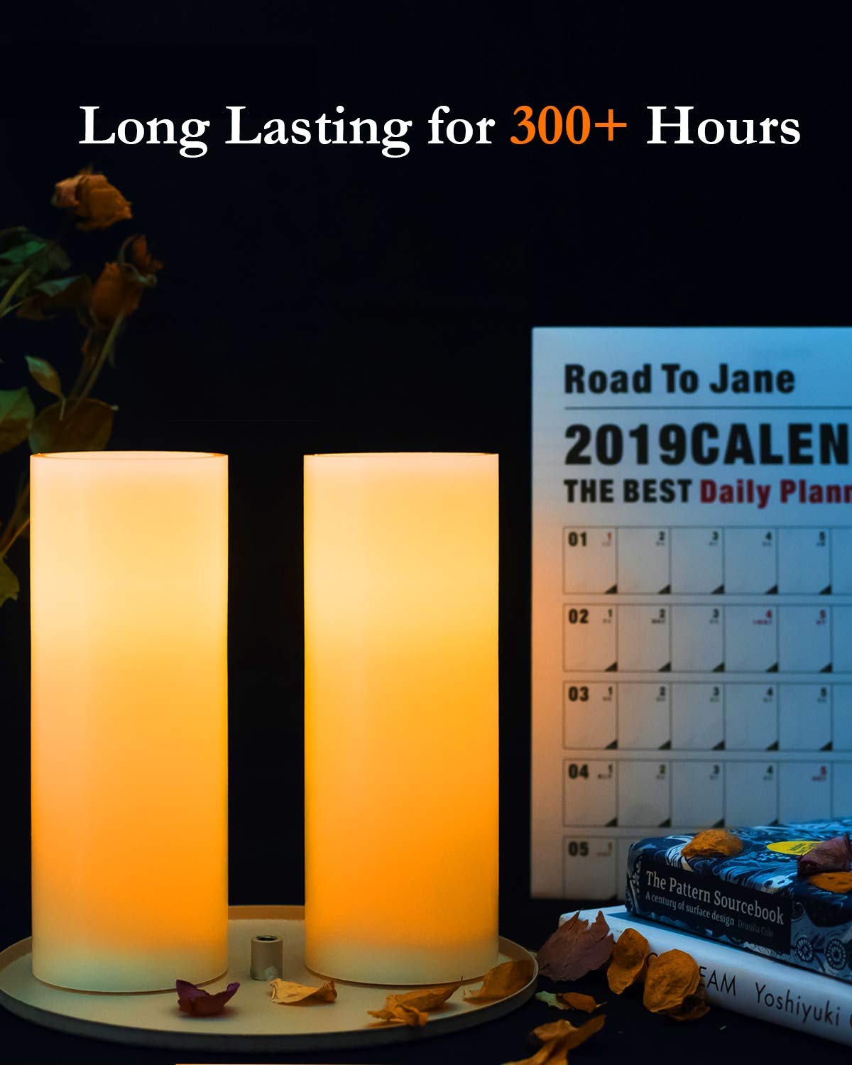 Homemory real wax pillar candles in ivory offer a convincing candle look.