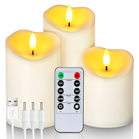 Homemory 4-inch rechargeable flameless candle for safe ambient lighting