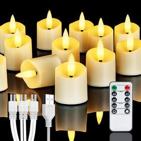 Homemory rechargeable tea light with USB charging for long-lasting ambiance
