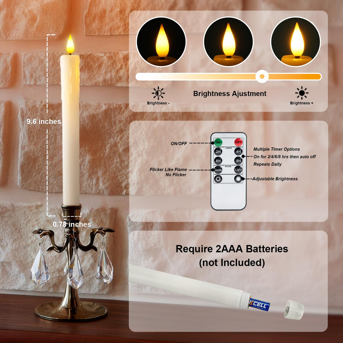 Homemory 10-key remote controls timer and brightness