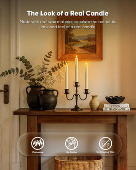 Homemory remote control candles for convenient on/off from a distance.