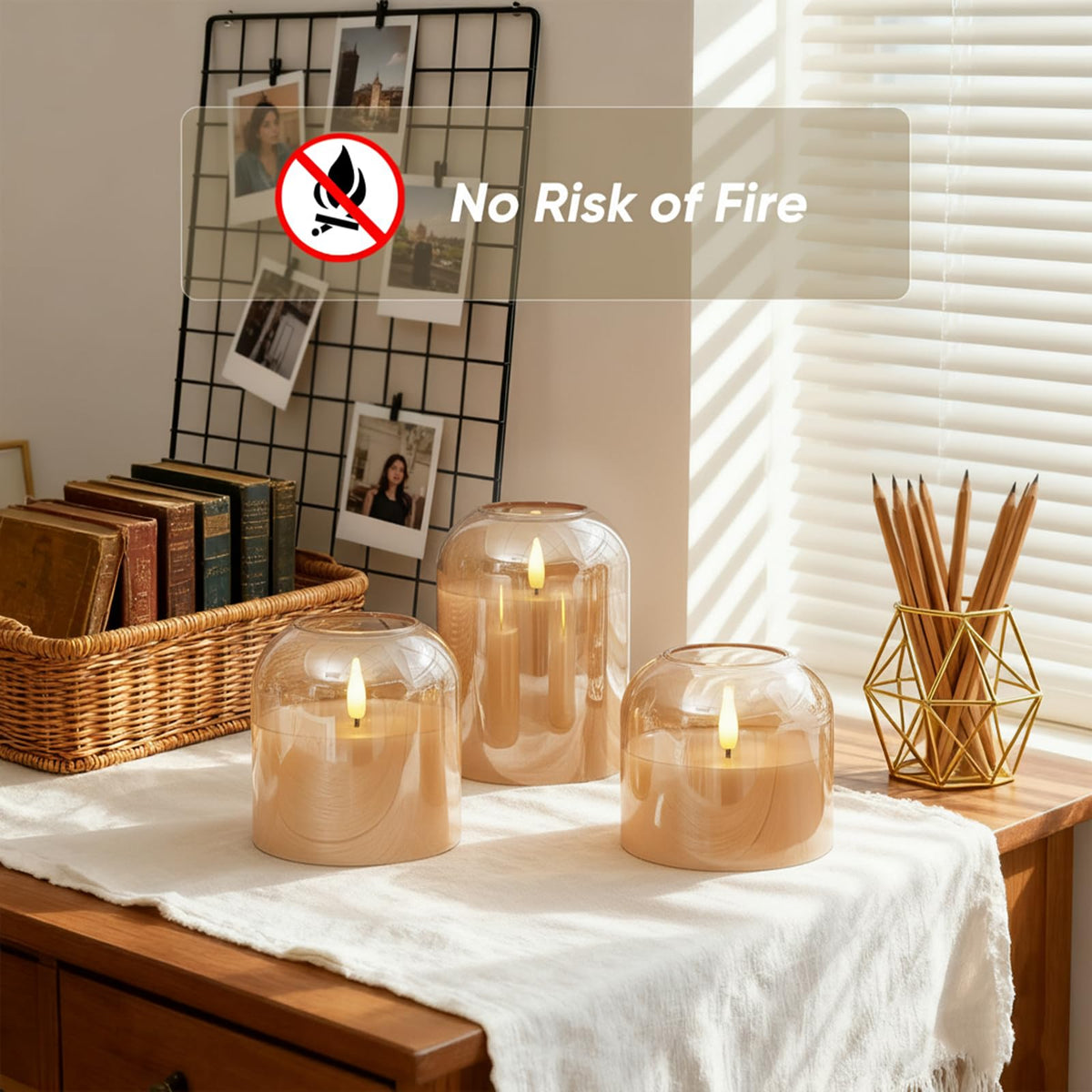Homemory remote control makes turning on and brightness adjustment effortless.