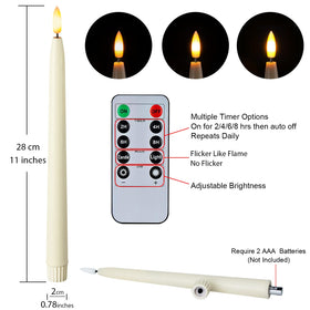 Homemory long-lasting battery candles suitable for windowsills and mantels.