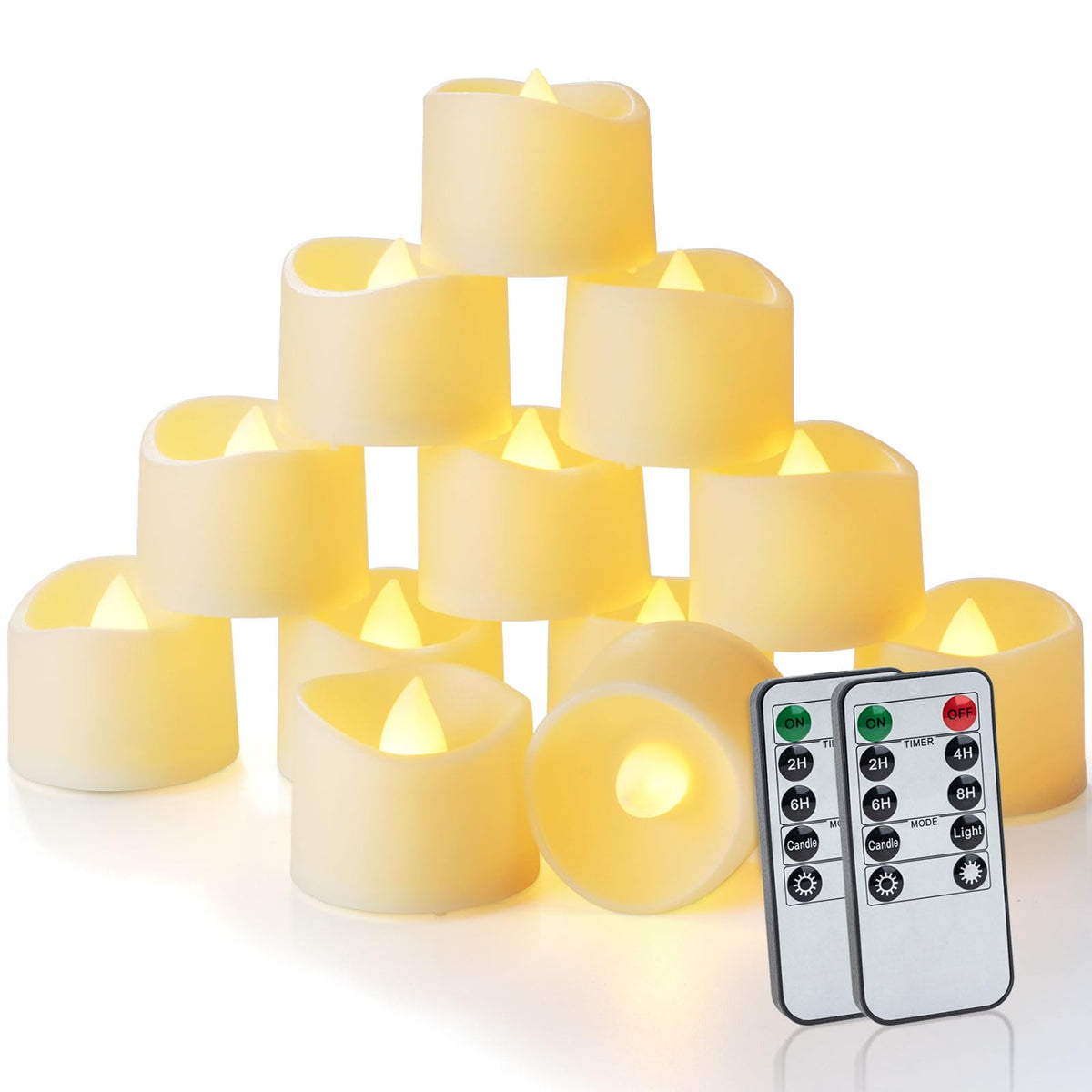 Homemory remote tea light on table creates a warm centerpiece for dining.