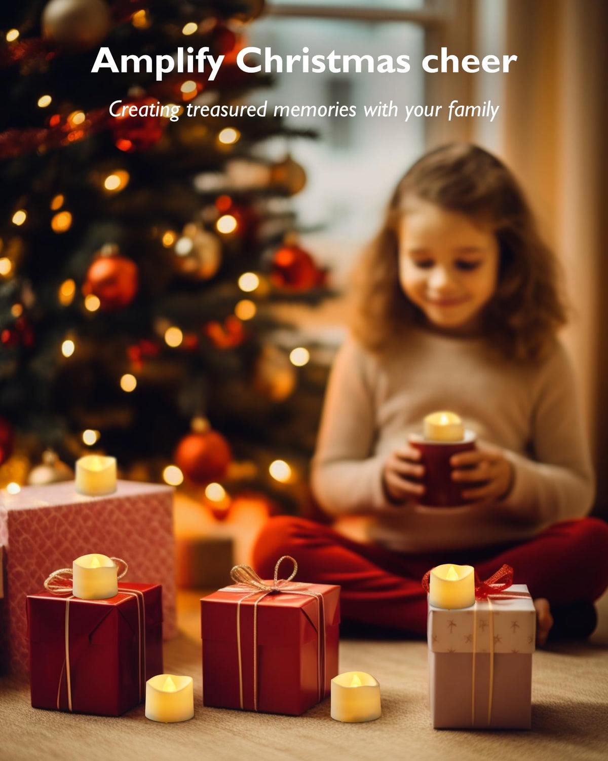 Homemory remote timer tea light valentines scene creates romantic ambiance.