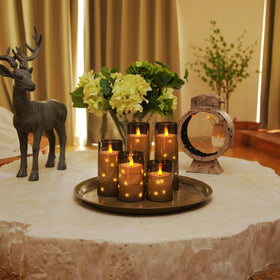 Homemory durable acrylic shell candles safe around kids and pets