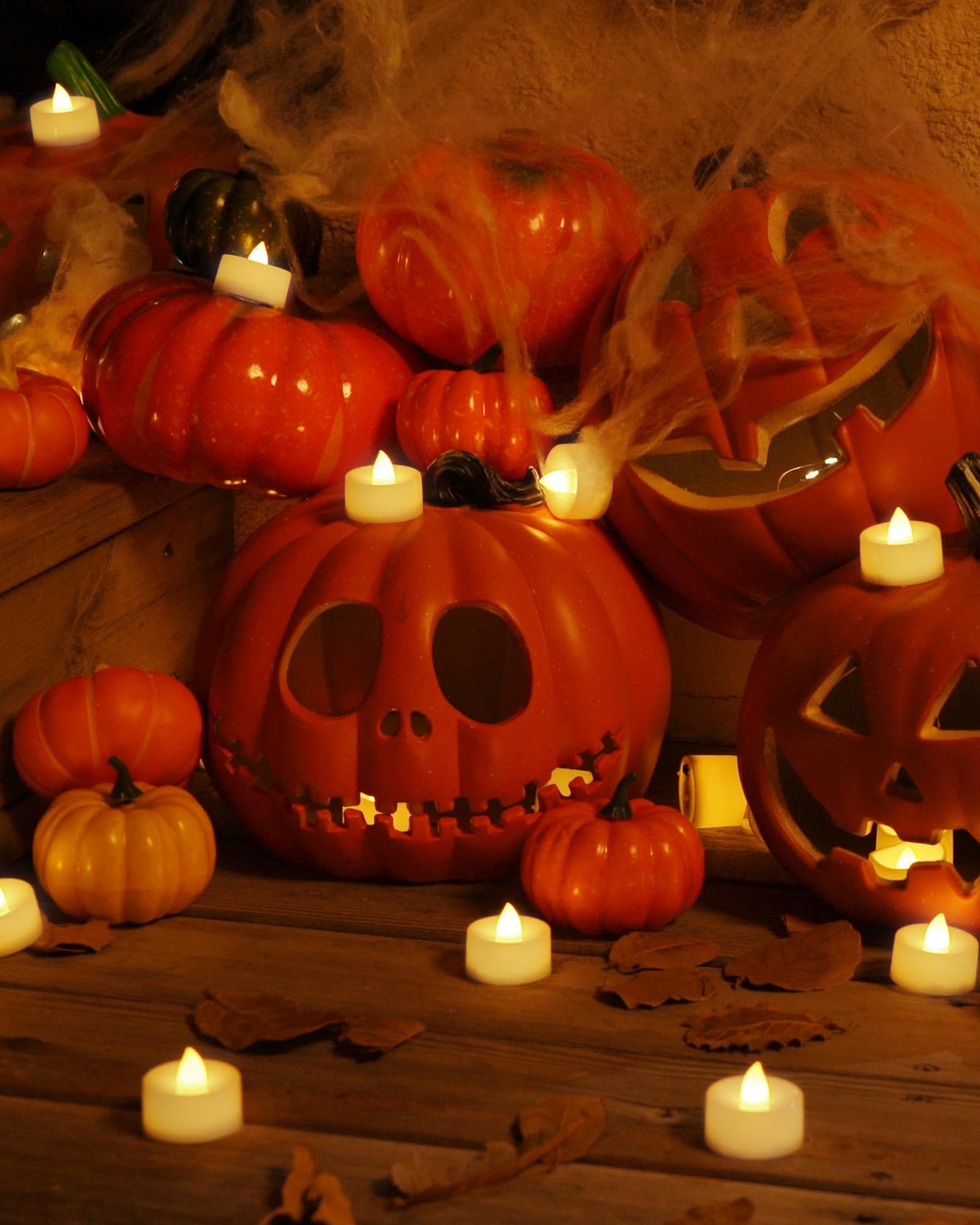Homemory tea light features a secure battery cap design for safe use.