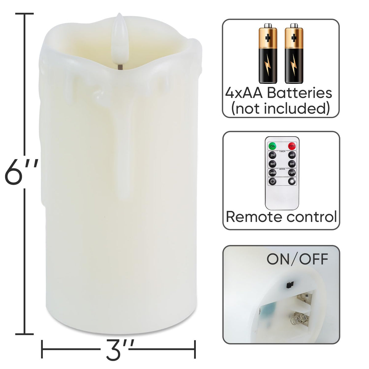 Homemory flameless candles safe for indoor use no flame