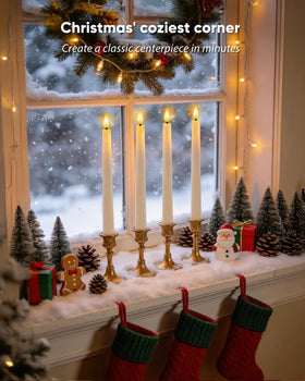 Homemory safe, battery-powered candles suitable for homes with kids and pets.