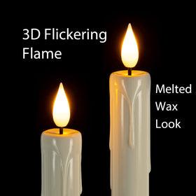 Homemory 3D flame taper candle shows realistic flicker from every angle