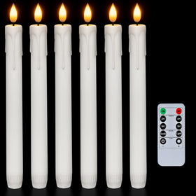 Homemory taper candle remote control in use for ambient living room lighting
