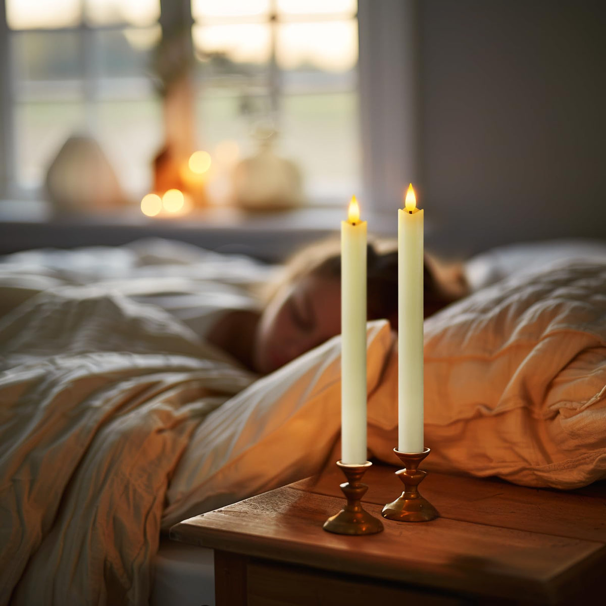 Remote dimmer and timer control for customizable lighting on Homemory tapers.