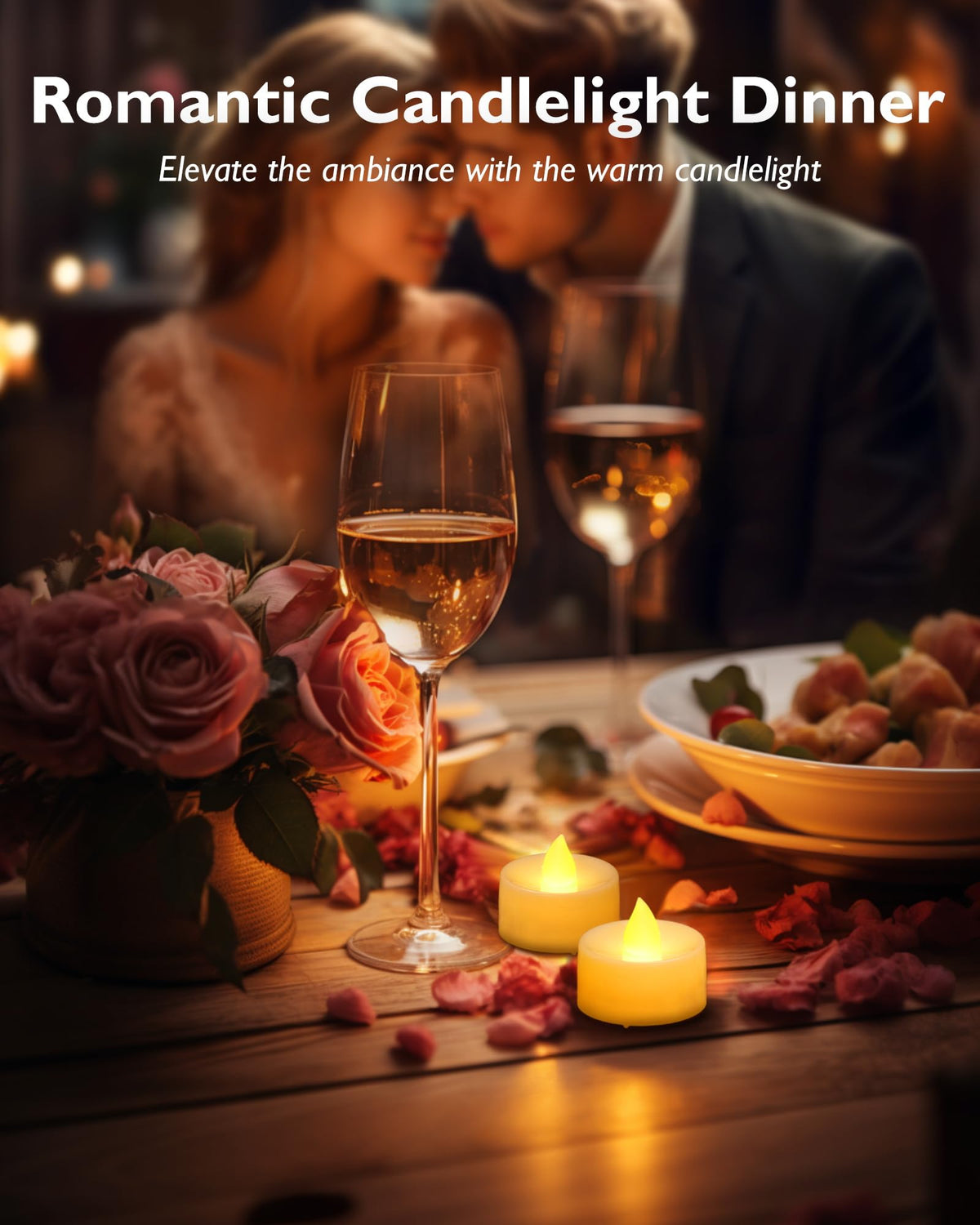 Homemory tea light enhances Christmas table decor with flicker