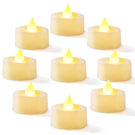 Homemory flameless tea light with warm glow for cozy centerpiece lighting.