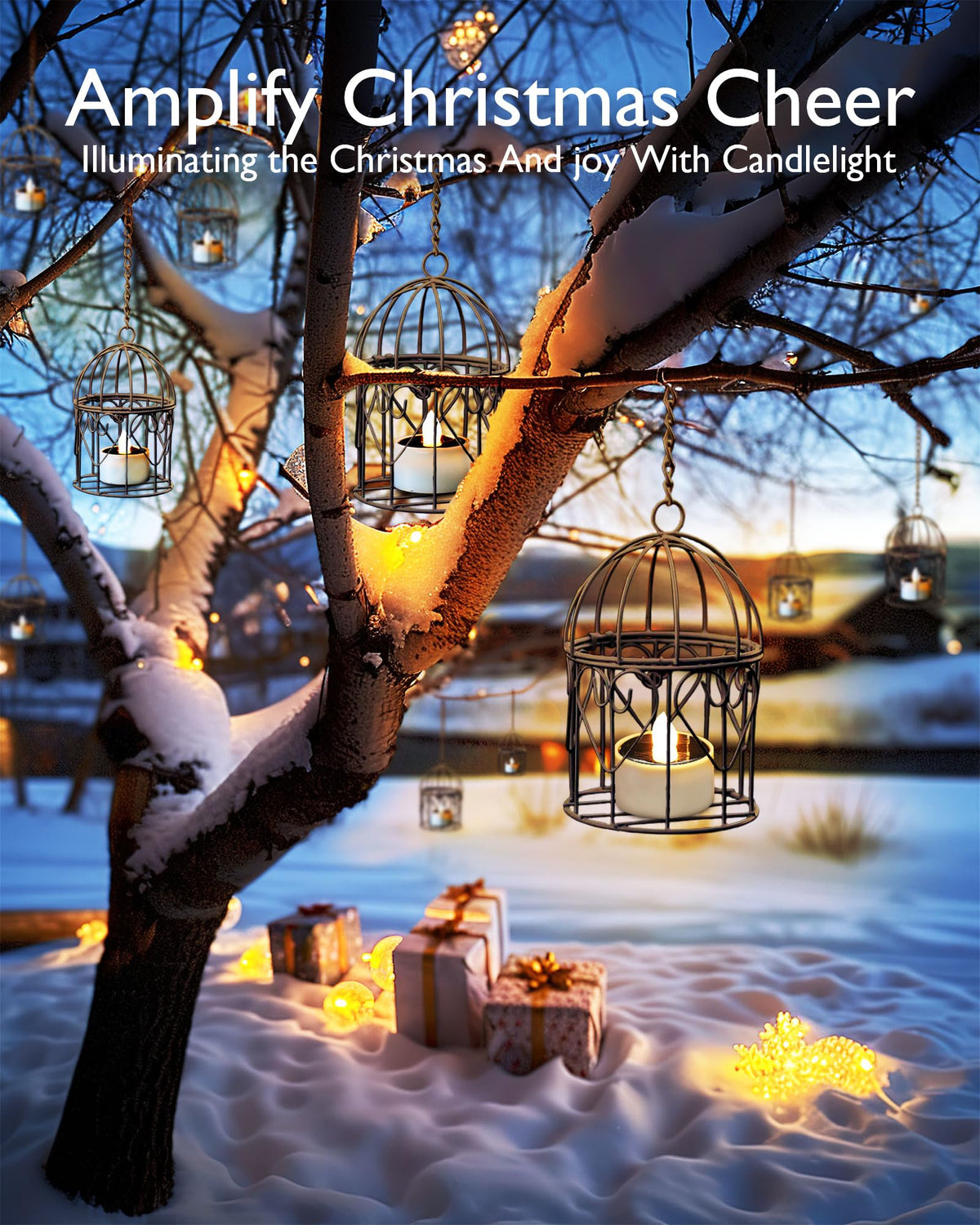 Homemory tea light lantern-windowsill warms windows with soft flicker.