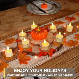 Homemory tea light for outdoor patio creates gentle light