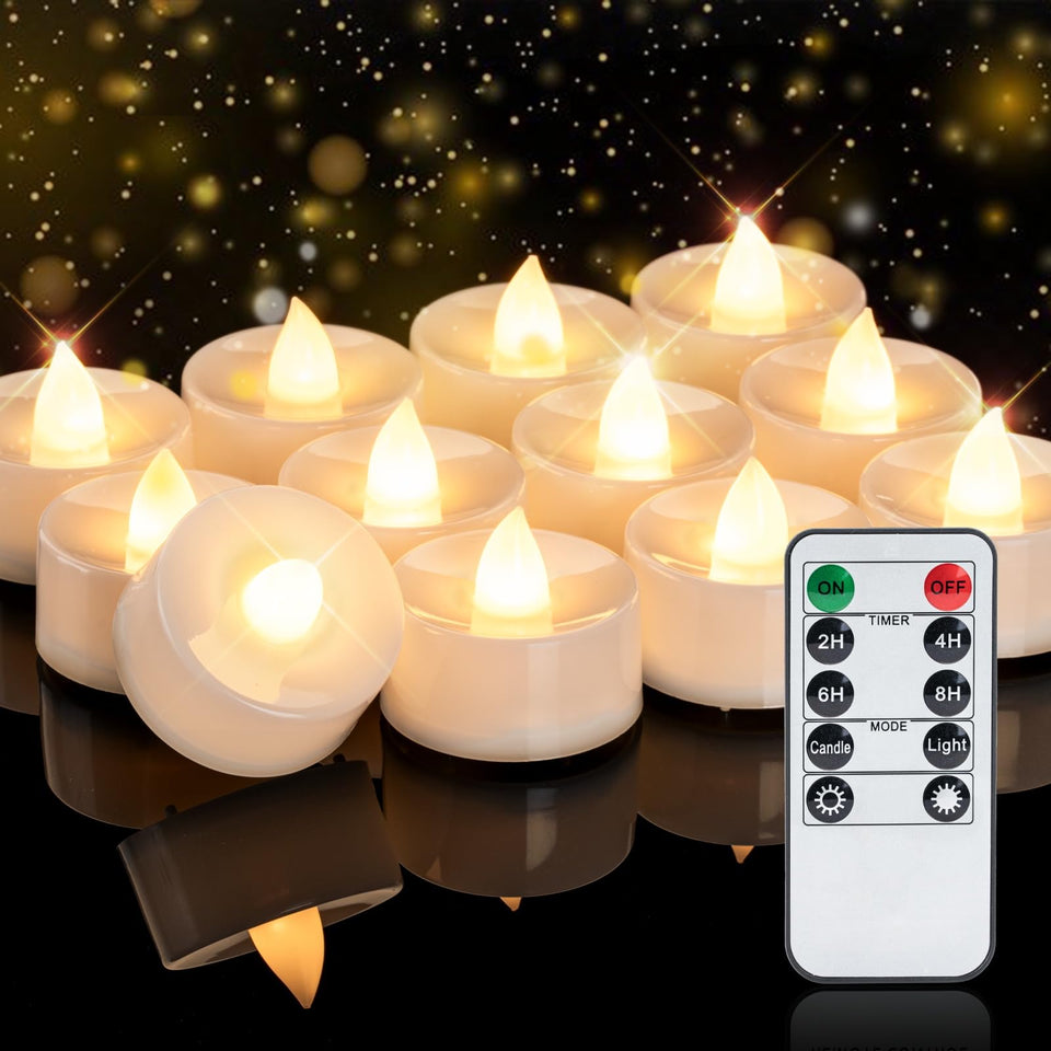 Homemory tea light with remote control for easy ambiance adjustment