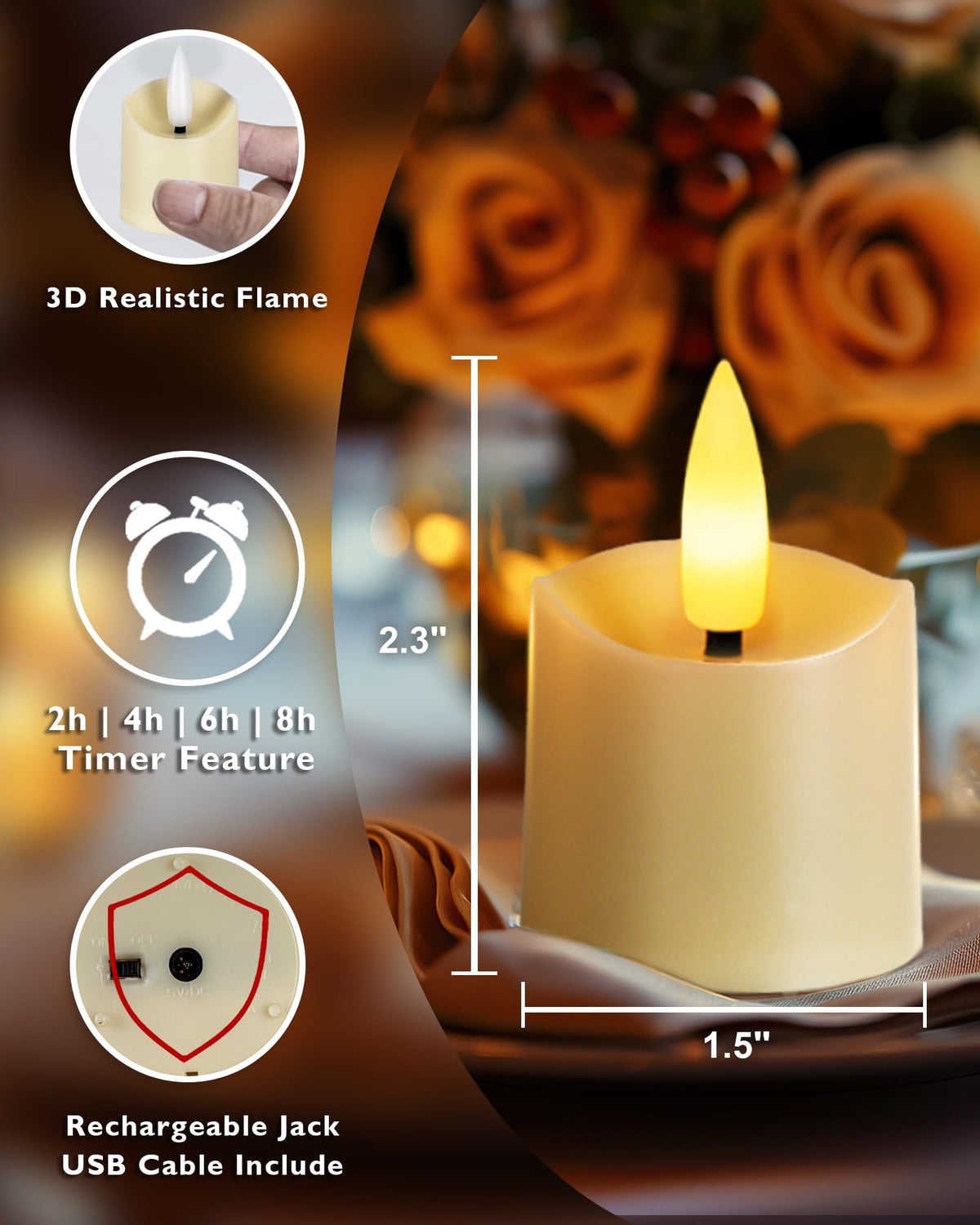 Homemory tea light fits votive holders and luminary bags