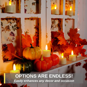 Homemory tea light fits standard 1.5-inch holders for easy setup