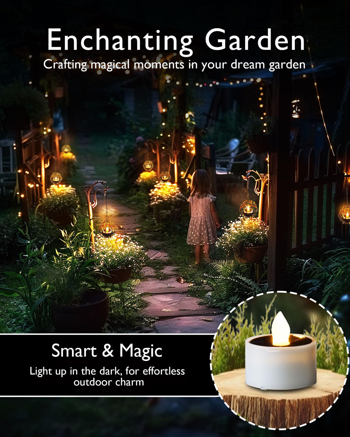 Homemory tea light table-top-decor adds subtle ambience to patios.