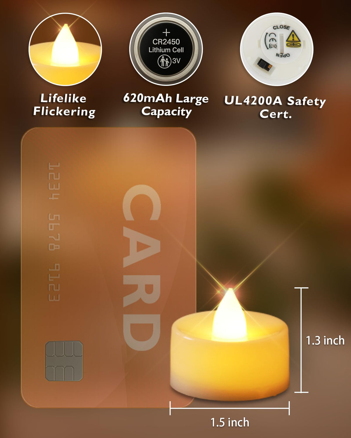 Homemory tea light timer function keeps daily lighting consistent and hands-free.