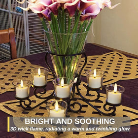 Homemory tea light warm amber glow enhances romantic table settings