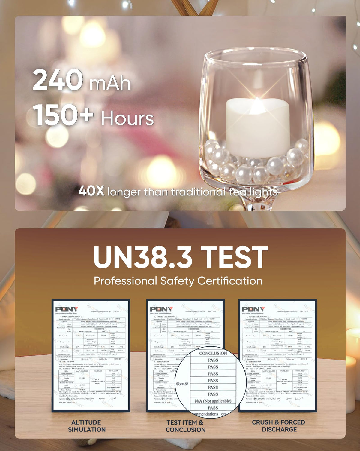 Compact size fits most holders and votives.