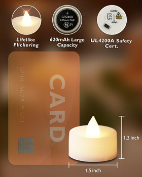 Homemory flameless tea lights offer safe, mess-free ambiance even around kids and pets.