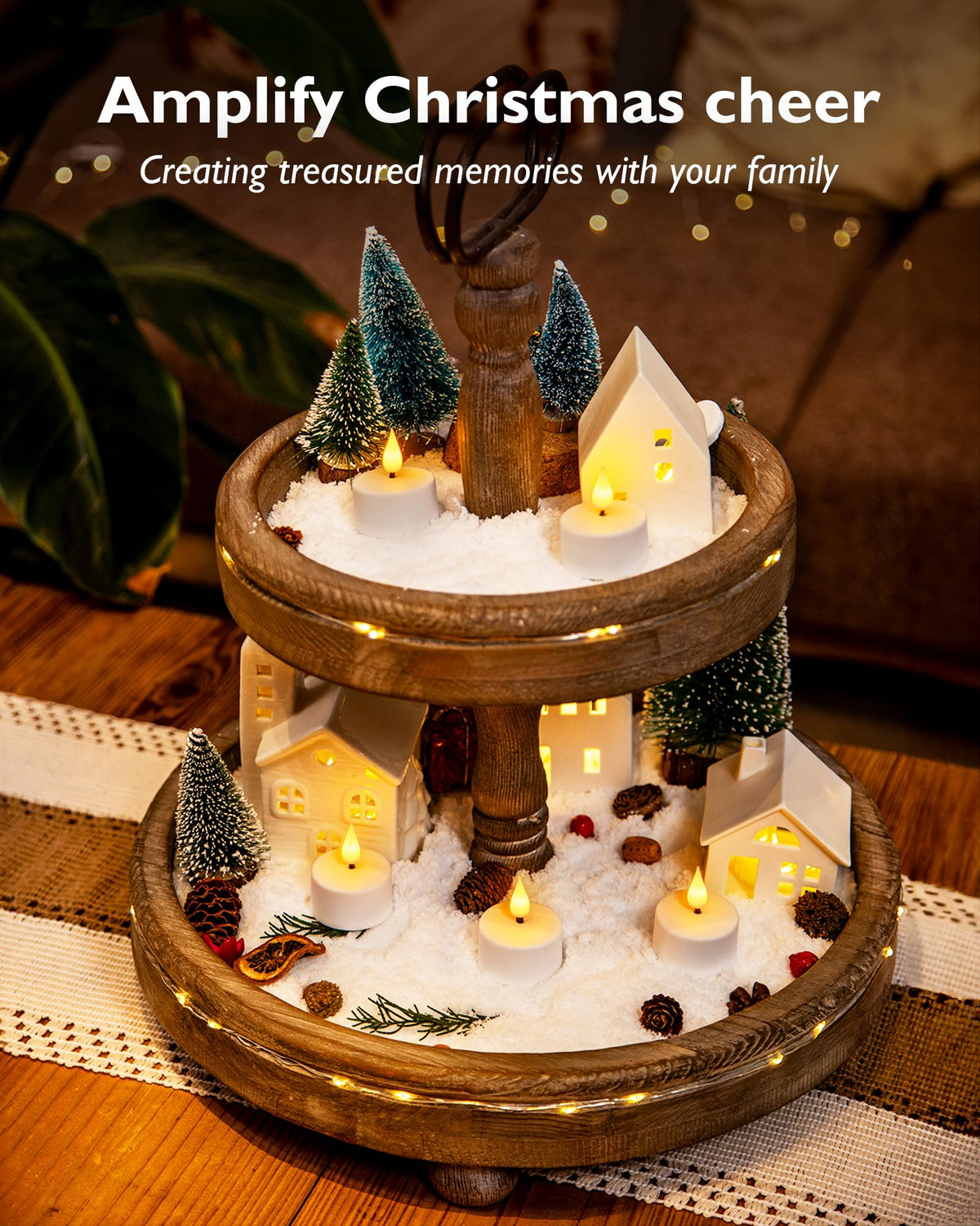 Homemory tea-lights provide warm outdoor-friendly ambience