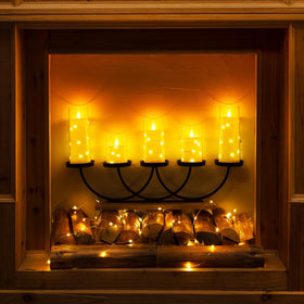 Homemory ivory candle with timer options for daily ambience