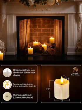Homemory warm-white tealight with USB charging for reusable ambiance.