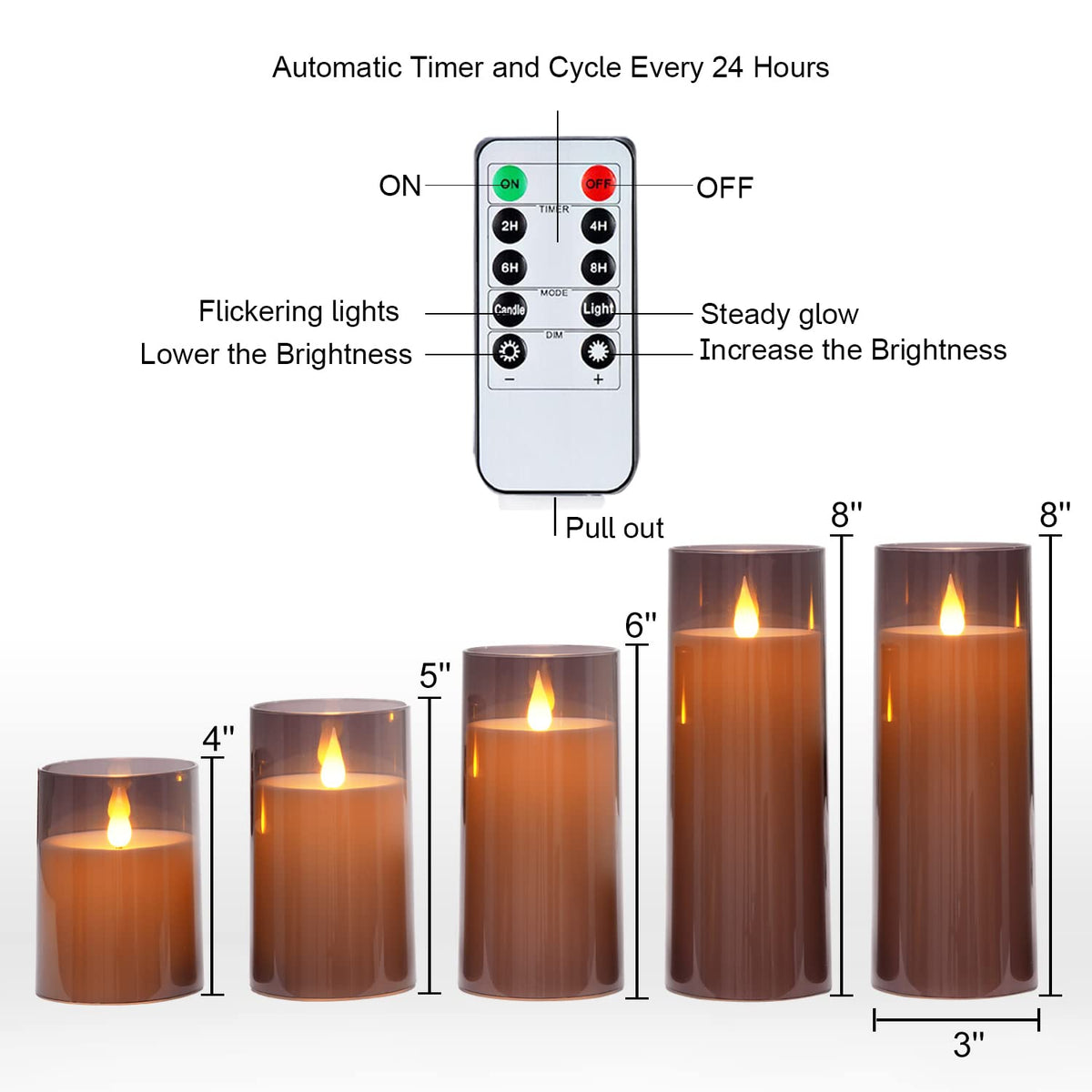 Size-varied Homemory set offers versatile centerpiece options and layered lighting.