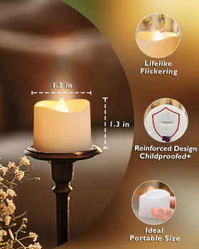 Homemory waxless tea lights keep surfaces clean without dripping wax
